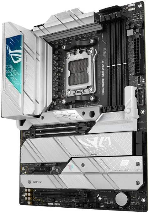 مادربرد ASUS ROG Strix X670E-A Gaming WIFI ATX، چیپست AMD X670، سوکت AM5، 4 عدد DDR5 دو کاناله حداکثر 128 گیگابایت، Wi-Fi 6E، 4 اسلات M.2، اینتل 2.5 گیگابیتی اترنت، 1 عدد PCIe 5.0، 1 عدد HDMI/DP | 90MB1BM0-M0EAY0