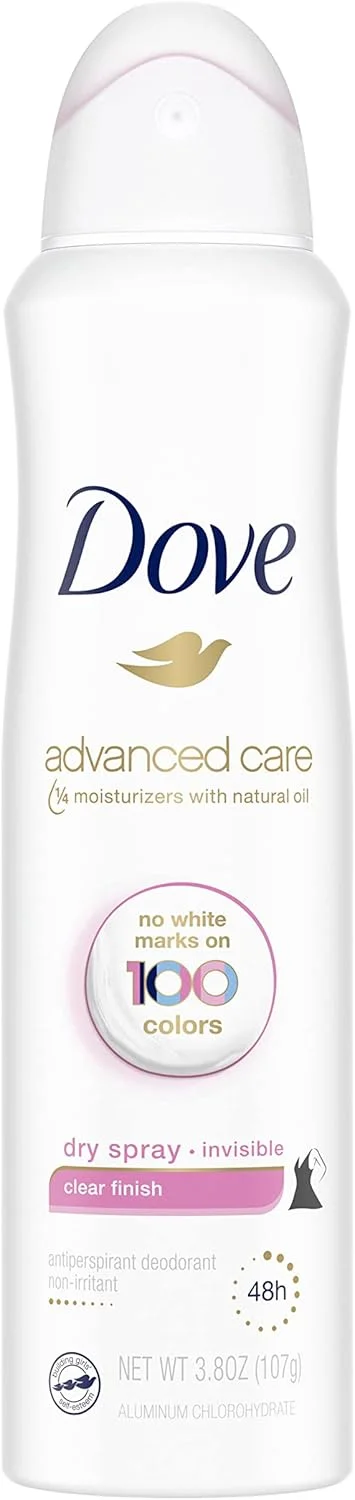 اسپری ضد تعریق و خوشبو کننده بدن زنانه داو Advanced Care Invisible Dry، بدون ایجاد لک سفید روی 100 رنگ، با محافظت 48 ساعته در برابر تعریق و بوی نامطبوع، حجم 107 گرم