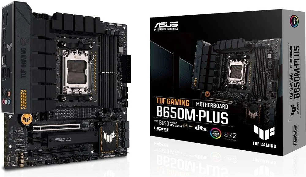 مادربرد ایسوس TUF GAMING B650M-PLUS Micro-ATX AMD، سوکت AM5، چیپست AMD B650، حداکثر 128 گیگابایت DDR5 دو کاناله (4 عدد)، 2x M.2، 1x PCIe 4.0/3.0 x16، 4x SATA 6Gb/s، 1xHDMI/1xDP | 90MB1BG0-M0EAY0
