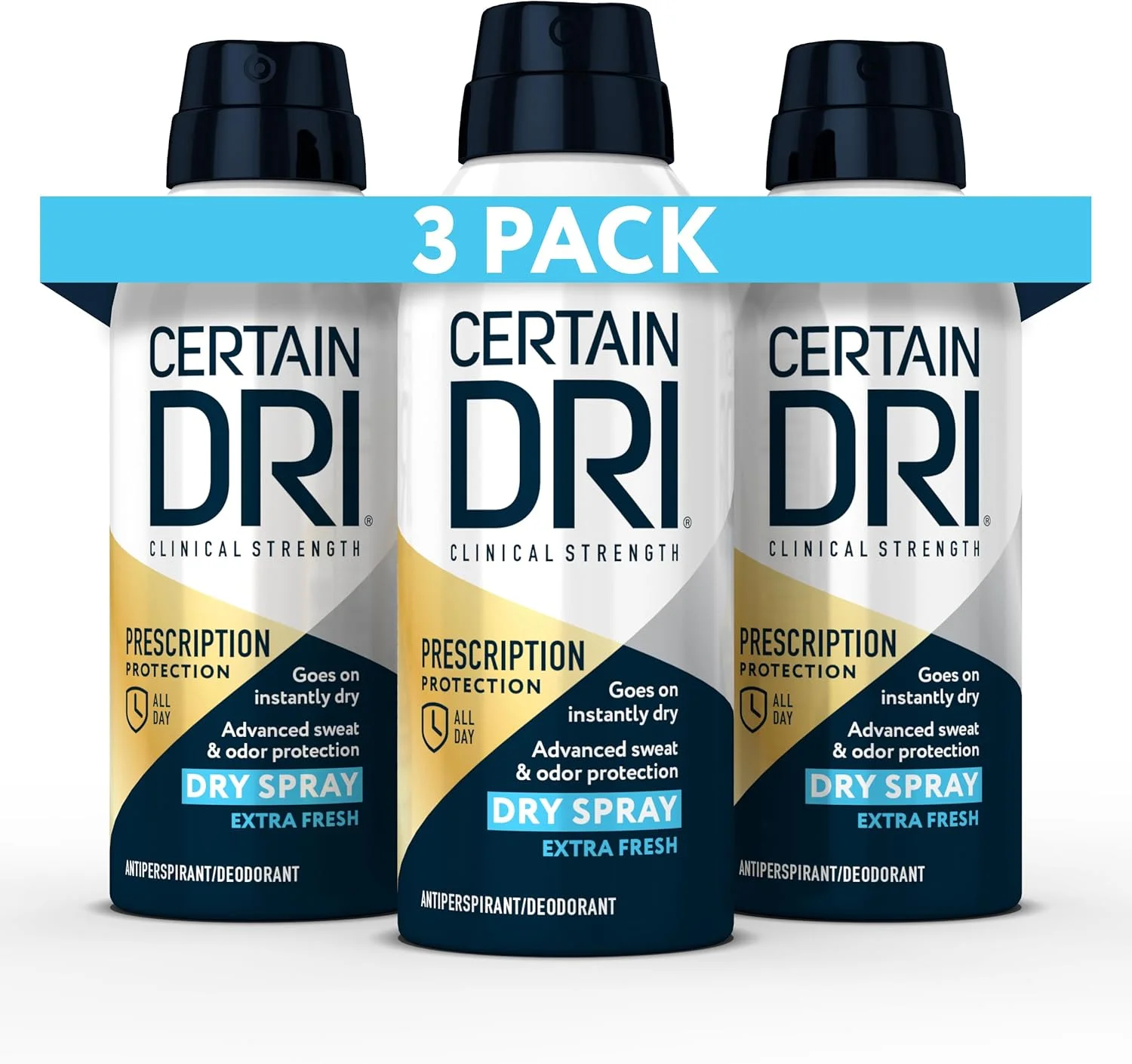 اسپری ضد تعریق قوی کلینیکال Certain Dri - محافظت ۷۲ ساعته در برابر عرق و بو برای آقایان و بانوان - رایحه فوق العاده تازه - درمان هایپرهیدروزیس - ۱۲۰ گرم