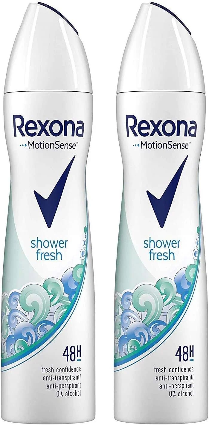 رکسونا موشن سنس شاور فرش، اسپری ضد تعریق با طراوت 48 ساعته، بسته 2 عددی