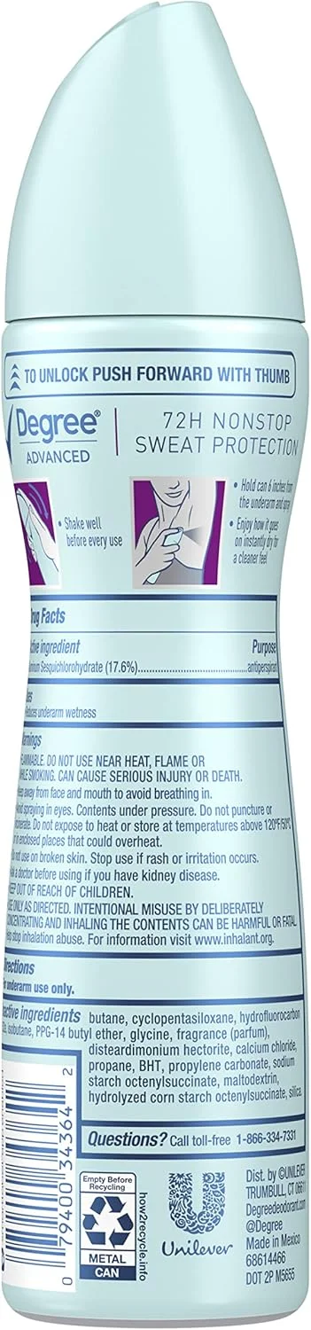 اسپری ضد تعریق زنانه Degree، رایحه فریبنده، 107 گرم (بسته 4 عددی)