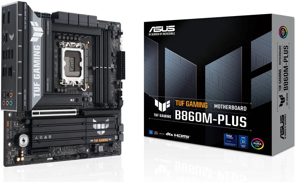 مادربرد ASUS TUF Gaming B860M-Plus LGA 1851 Micro-ATX، چیپست Intel B860، دارای 4 اسلات DIMM DDR5، حداکثر حافظه 256 گیگابایت، 1 اسلات PCIe 5.0 x16 SafeSlot، 3 اسلات M.2 | 90MB1JW0-M0EAY0