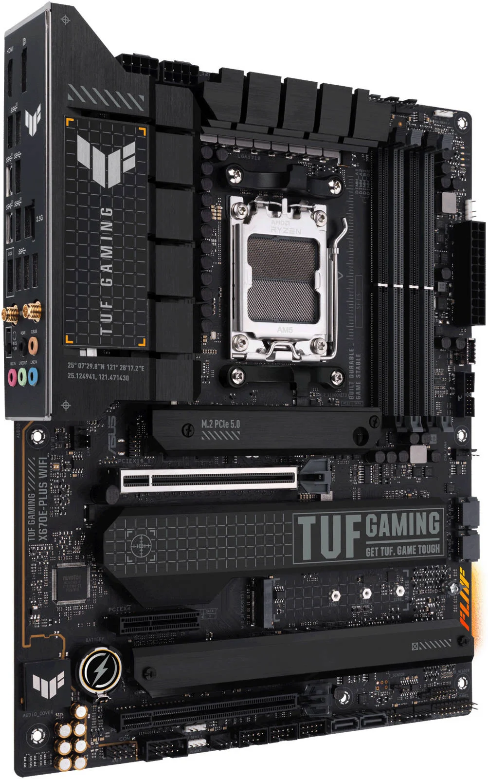 مادربرد ایسوس Tuf Gaming X670E-Plus Wifi ATX DDR5، سوکت AM5، چیپست AMD X670، اترنت Realtek 2.5Gb، محافظ LAN Tuf، Wi-Fi 6E، بلوتوث v5.2، حداکثر حافظه 128 گیگابایت، PCIe 5.0 | 90MB1BK0-M0EAY0
