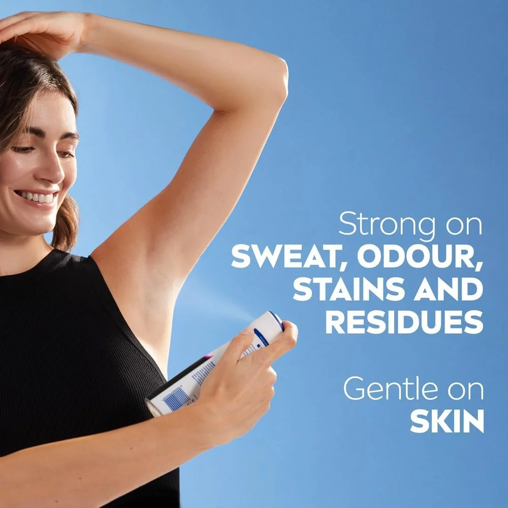 اسپری ضد تعریق زنانه نیوآ Black & White Invisible، محافظت فعال 72 ساعته، 5 در 1، ضد بو، ضد تعریق، ضد لک، ضد اثر و ضد حساسیت، 150 میلی لیتر