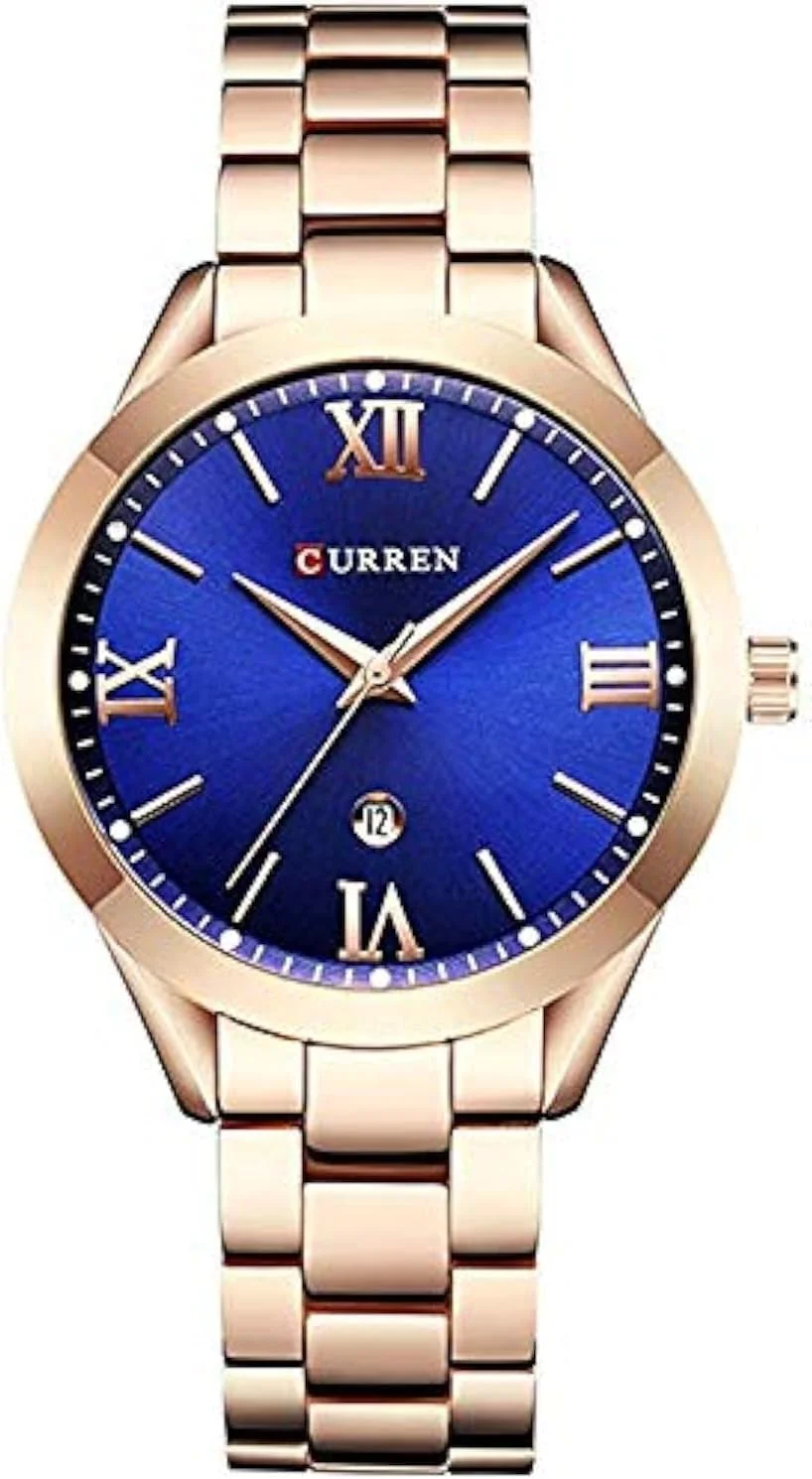 ساعت مچی عقربه ای استیل کوارتز CURREN برای زنان و دختران