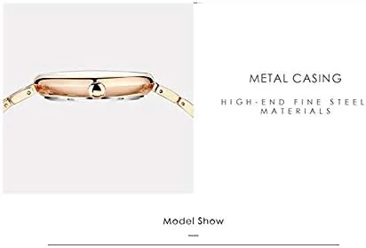 ساعت مچی زنانه کورن 9017 با موتور کوارتز، صفحه گرد، بند استیل ضد زنگ و مقاوم در برابر آب - رزگلد