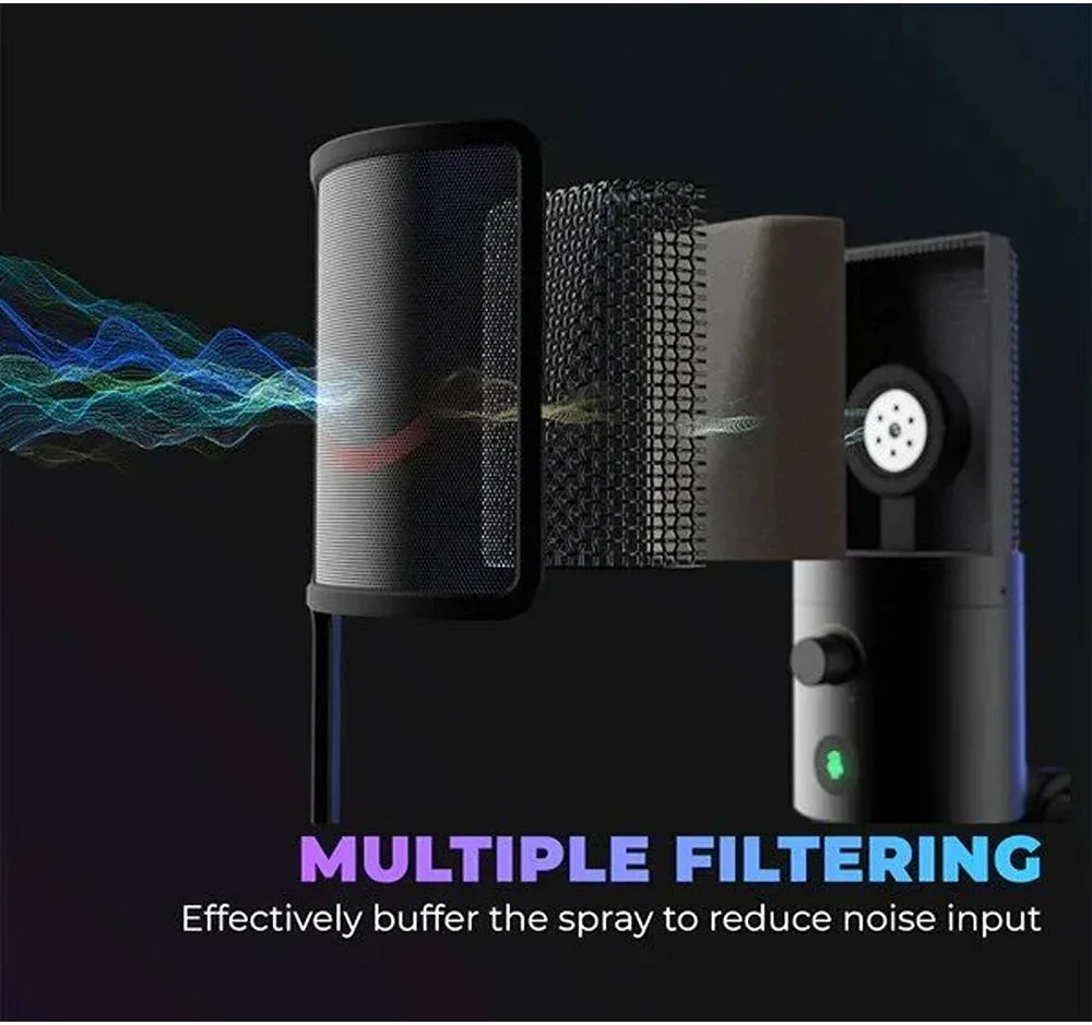 میکروفون USB یک جهته RGB Fifine T669 Pro3 با دکمه های کنترل صدا و دکمه لمسی روشن، اتصال آسان برای استریم و پادکست، لرزه گیر ضد لرزش، USB 2.0، مشکی | T669pro3 میکروفون USB یک جهته RGB Fifine T669 Pro3 با دکمه های کنترل صدا و دکمه لمسی روشن، اتصال آسان برای استریم و پادکست، لرزه گیر ضد لرزش، USB 2.0، مشکی | T669pro3