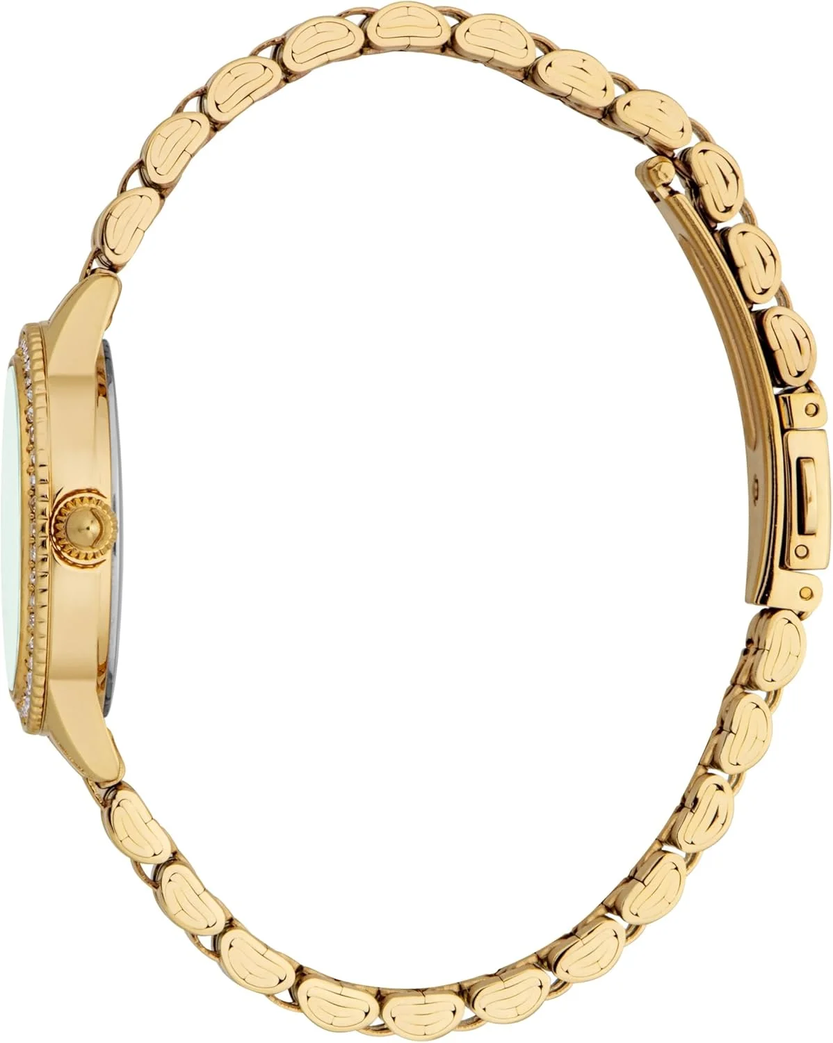 ساعت مچی زنانه جاست کاوالی، قاب طلایی رنگ، صفحه سبز تیره، بند فلزی، سه عقربه، 3ATM