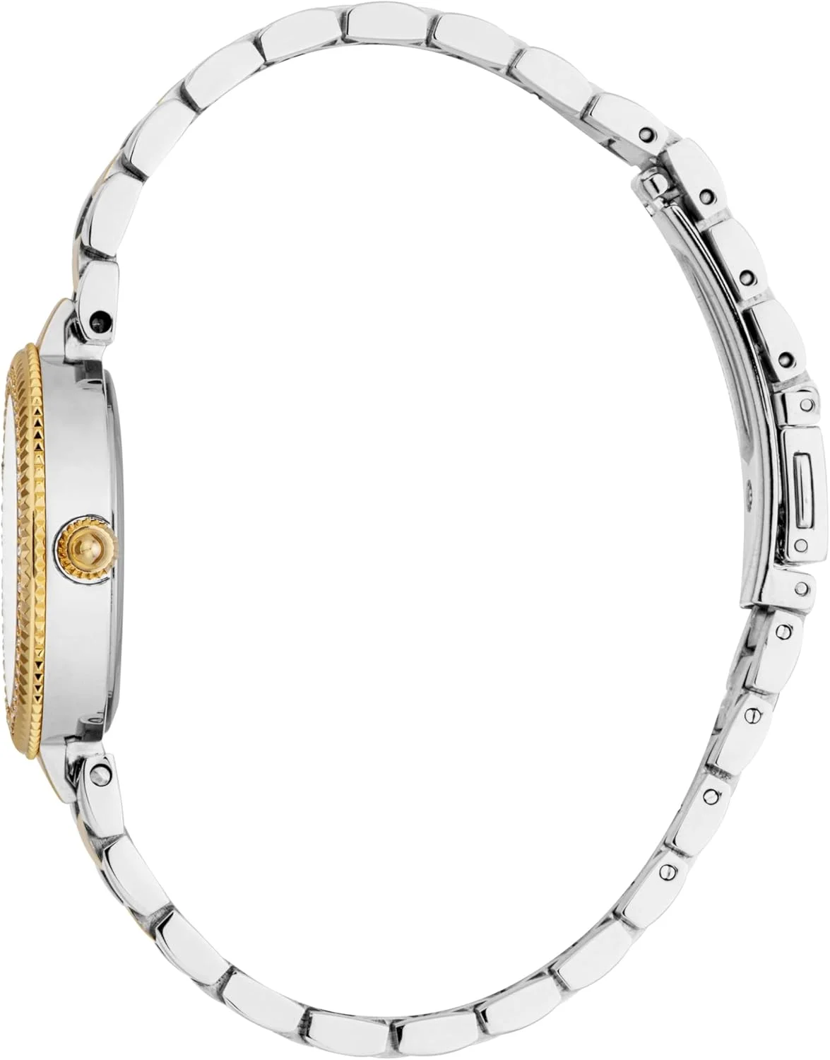 ساعت مچی زنانه جاست کاوالی، بدنه دو رنگ نقره ای و طلایی، صفحه نقره ای، بند فلزی، سه عقربه، 5ATM