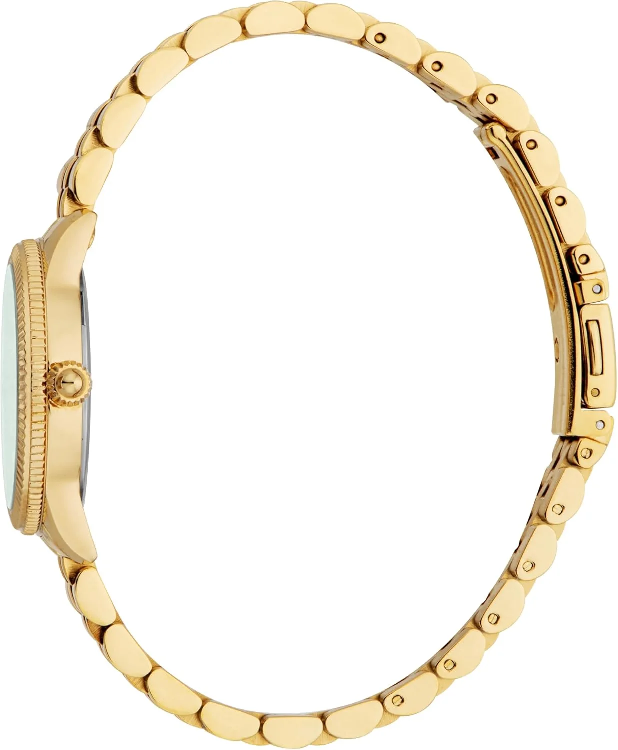 ساعت مچی زنانه جاست کاوالی، بدنه طلایی رنگ، صفحه سبز تیره، دستبند فلزی طلایی رنگ، سه عقربه، 3 ATM