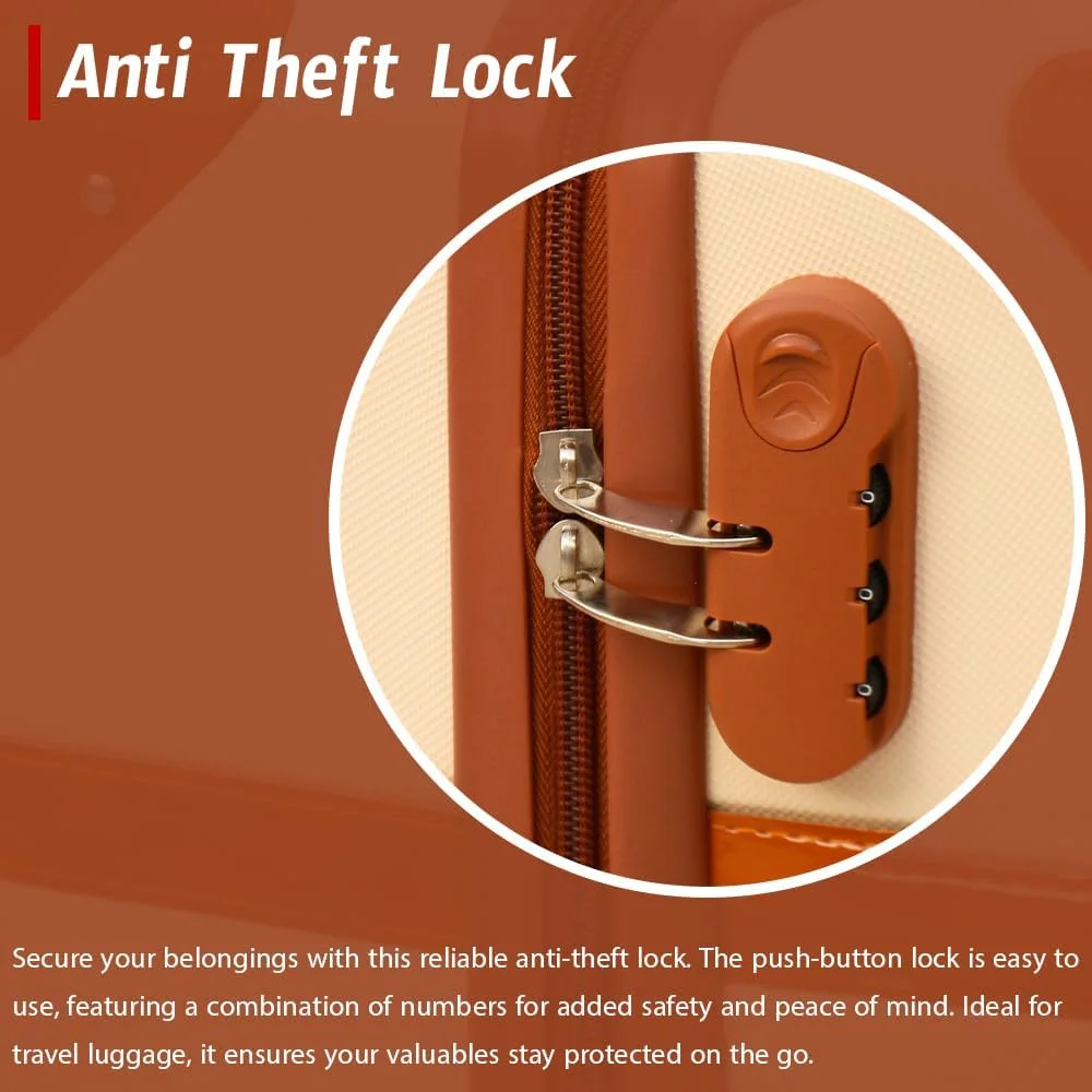 مجموعه چمدان های سبک وزن با چرخ های اسپینر و کیف لوازم آرایشی - کیف های مسافرتی سخت پوسته کلاسیک یکپارچهسازی با سیستمعامل (بژ قهوه ای، مجموعه 4 عددی 14/20/24/28 اینچ) مجموعه چمدان های سبک وزن با چرخ های اسپینر و کیف لوازم آرایشی - کیف های مسافرتی سخت پوسته کلاسیک یکپارچهسازی با سیستمعامل (بژ قهوه ای، مجموعه 4 عددی 14/20/24/28 اینچ)