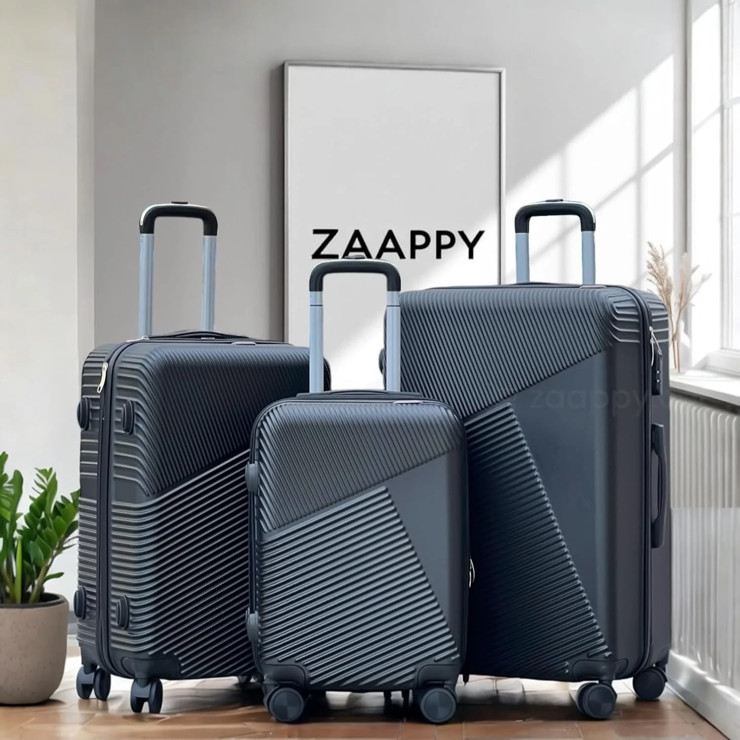 چمدان خاکستری رنگ با پوسته سخت و وزن سبک، سایز 28 اینچ (30-35 کیلوگرم)، دارای چرخهای روان و قفل ایمن چمدان خاکستری رنگ با پوسته سخت و وزن سبک، سایز 28 اینچ (30-35 کیلوگرم)، دارای چرخهای روان و قفل ایمن