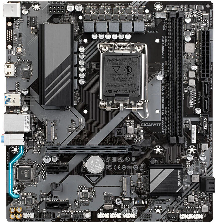 مادربرد GIGABYTE B760M Power LGA 1700 Micro ATX، چیپست Intel B760، 2 اسلات DDR5 DIMM، حداکثر حافظه 128 گیگابایت، 1 اسلات PCIe 4.0 x16، 2 سوکت M.2 | B760M-POWER