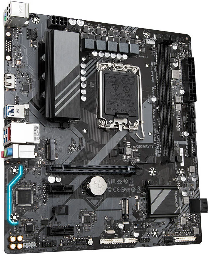 مادربرد GIGABYTE B760M Power LGA 1700 Micro ATX، چیپست Intel B760، 2 اسلات DDR5 DIMM، حداکثر حافظه 128 گیگابایت، 1 اسلات PCIe 4.0 x16، 2 سوکت M.2 | B760M-POWER