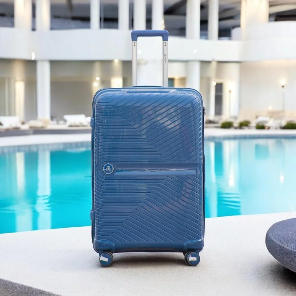 چمدان سخت ۲۸ اینچی (۳۰-۳۵ کیلوگرم) سبک وزن، بادوام، چرخ دار، نشکن، سرمه ای، قفل ایمن چمدان سخت ۲۸ اینچی (۳۰-۳۵ کیلوگرم) سبک وزن، بادوام، چرخ دار، نشکن، سرمه ای، قفل ایمن