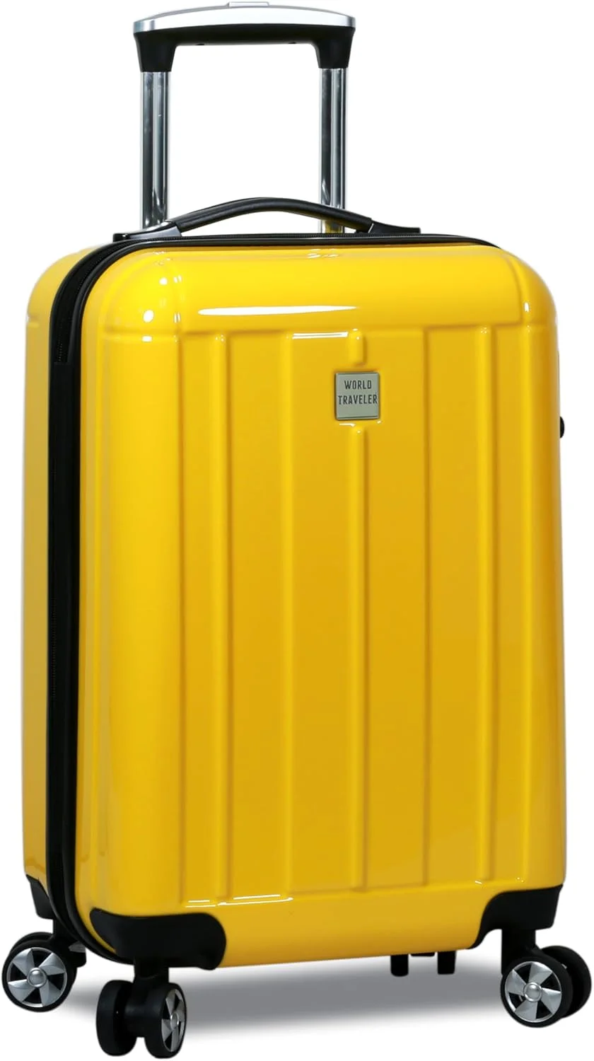 چمدان چرخشی سخت بدنه پلی کربنات مسافر جهانی با قفل TSA و قابلیت افزایش حجم