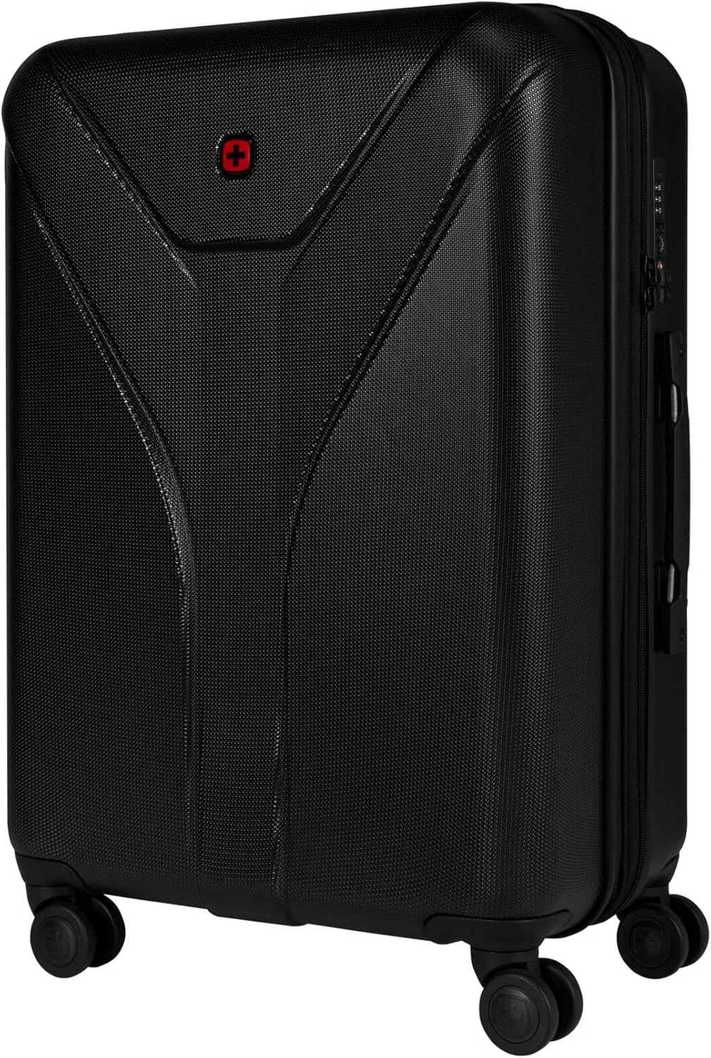 چمدان سخت پوسته WENGER مدل Ibex با 4 چرخ، دسته تلسکوپی، قفل امنیتی، مناسب برای خانم ها و آقایان، مسافرت و تعطیلات، مشکی، 64 (78) لیتر، سایز متوسط