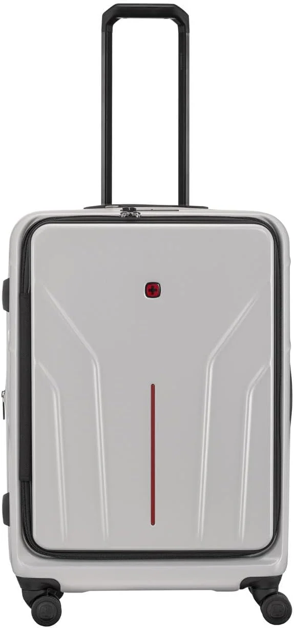 چمدان چرخدار سخت بدنه ونگر مدل Amplix با قابلیت افزایش حجم، سایز متوسط (69 سانتی متر)، نقره ای - 653327