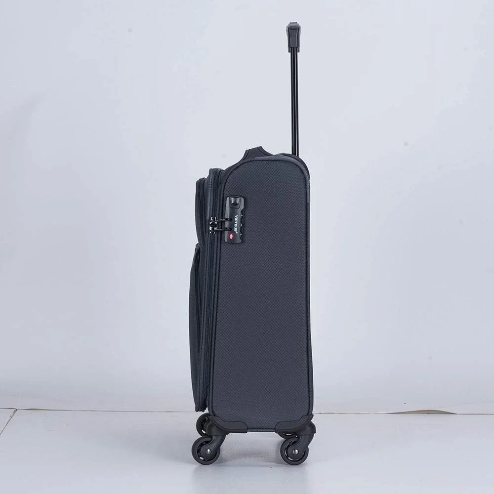 چمدان تک دسته تِرولی سبک وزن پلی استر ژاکارد وی تی-آ 380، آلویی - سایز 20 اینچ