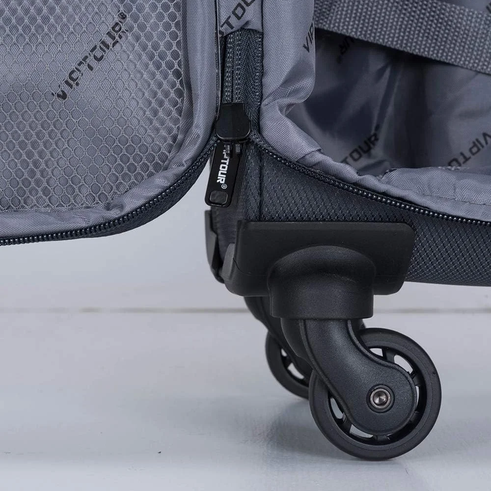 چمدان تک دسته تِرولی سبک وزن پلی استر ژاکارد وی تی-آ 380، آلویی - سایز 20 اینچ