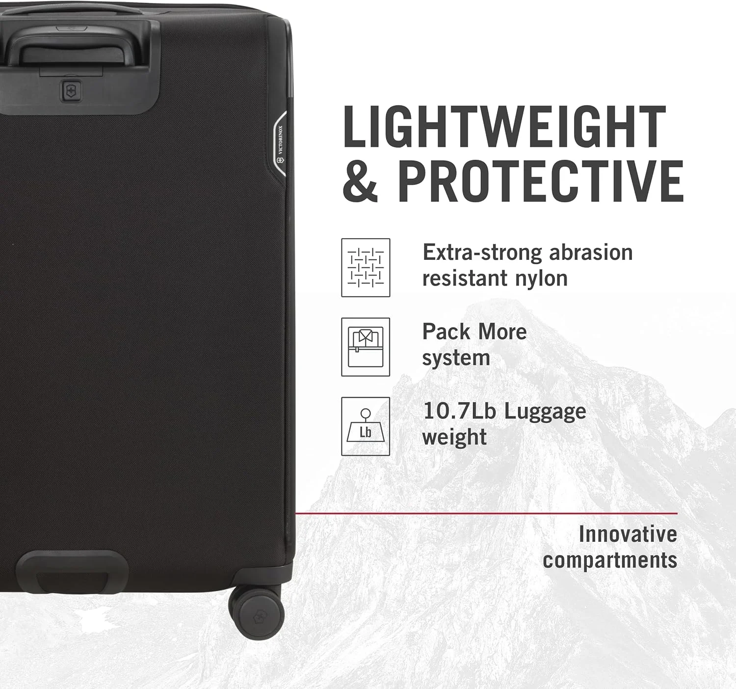 چمدان چرخدار بزرگ ویکتورینوکس ورکس ترَوِلِر 6.0 با قابلیت افزایش حجم، 71 سانتی‌متر، مشکی - 7613329059883