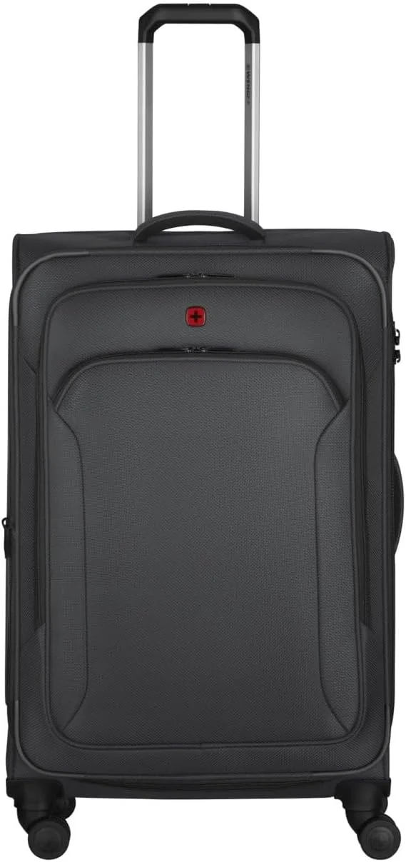 چمدان چرخ‌دار نرم و جادار ونگر مدل Vibrave 68Cm با 4 چرخ دوبل و قابلیت افزایش حجم - 612554 68Cm Anthra