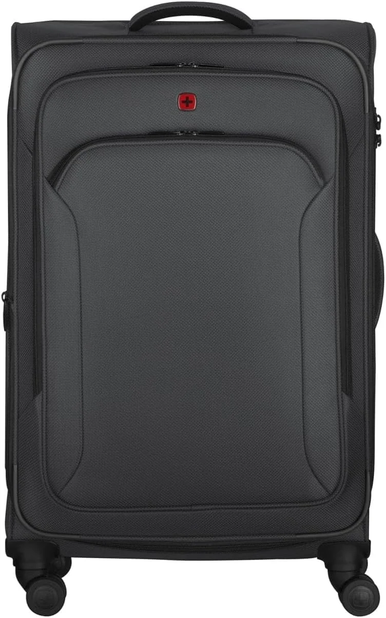 چمدان چرخ‌دار نرم و جادار ونگر مدل Vibrave 68Cm با 4 چرخ دوبل و قابلیت افزایش حجم - 612554 68Cm Anthra