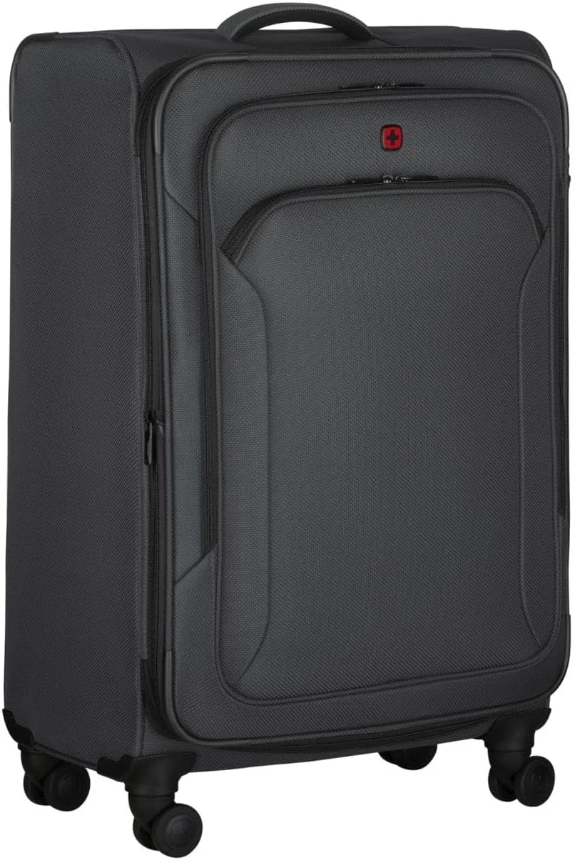 چمدان چرخ‌دار نرم و جادار ونگر مدل Vibrave 68Cm با 4 چرخ دوبل و قابلیت افزایش حجم - 612554 68Cm Anthra