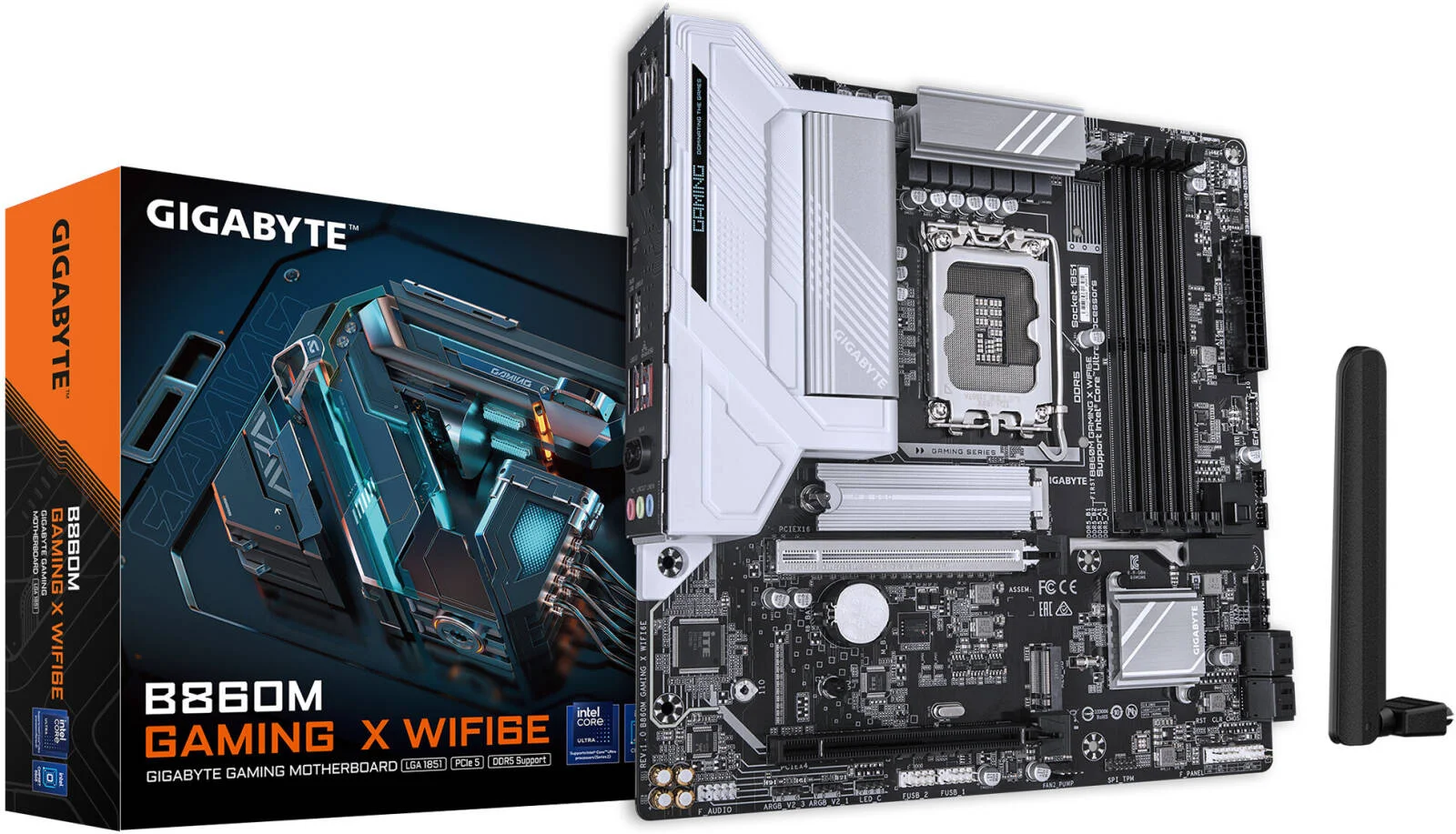 مادربرد GIGABYTE B860M Gaming X WIFI6E LGA 1851 M-ATX، چیپست Intel B860، 4 اسلات DIMM DDR5، حداکثر حافظه 256 گیگابایت، 1 اسلات PCIe 5.0 x16، 2 اسلات M.2 | B860M-GAMING-X-WIFI6E