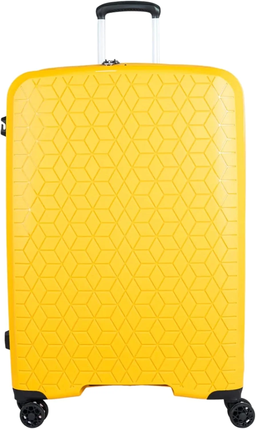 چمدان نشکن VERAGE مناسب سفر، چمدان بزرگ شونده، کالکشن الماس (چمدان سایز بزرگ 29 اینچ، زرد)