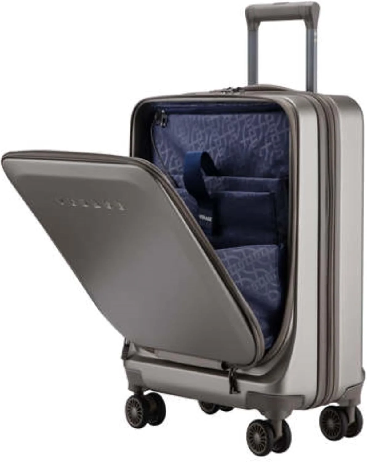 کیف اداری چرخ‌دار VERAGE با چهار چرخ دوبل، بدنه مقاوم ABS/PC با جیب جلویی دارای محفظه لپ‌تاپ/آیپد و پورت USB (48x42x25 سانتی‌متر) (GM19031W-ll مشکی)