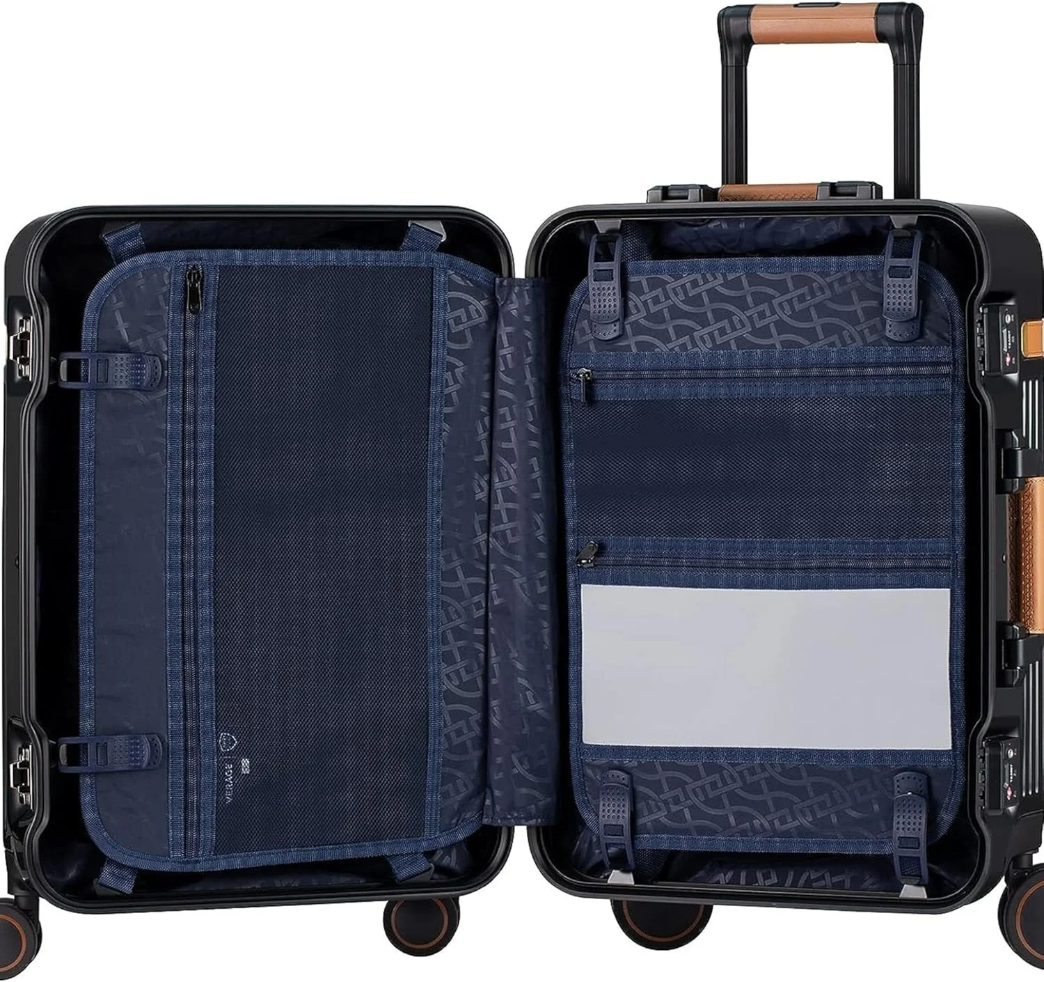 چمدان 28 اینچی آلومینیومی VERAGE، چمدان چرخشی سخت (آبی)