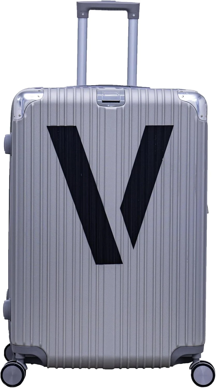 چمدان چرخشی سخت - سایز 28 اینچ (74 سانتی متر)، جنس: ABS، نقره ای