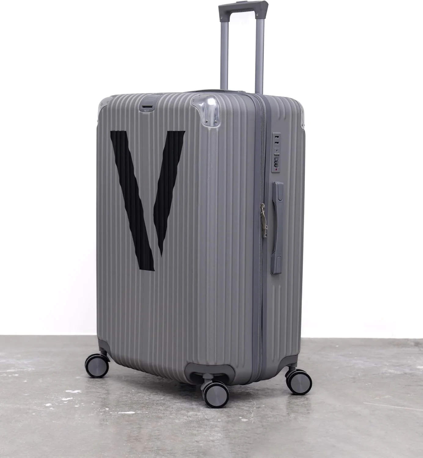 چمدان چرخشی سخت - سایز 28 اینچ (74 سانتی متر)، جنس: ABS، نقره ای چمدان چرخشی سخت - سایز 28 اینچ (74 سانتی متر)، جنس: ABS، نقره ای