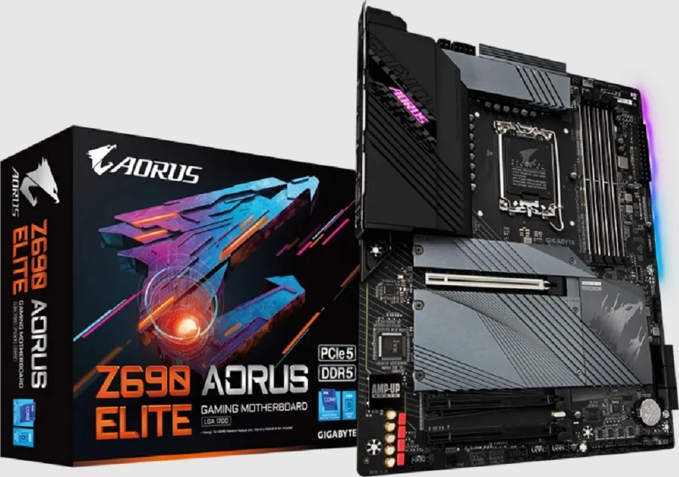 مادربرد گیگابایت Z690 Aorus Elite (Rev. 1.0) ATX، DDR5، سوکت LGA1700، چیپست Z690، شبکه 2.5GbE LAN، Q-Flash Plus، PCI Express x16، SATA 6Gb/s، M.2، پشتیبانی از AMD CrossFire دو مسیره | Z690 Aorus Elite