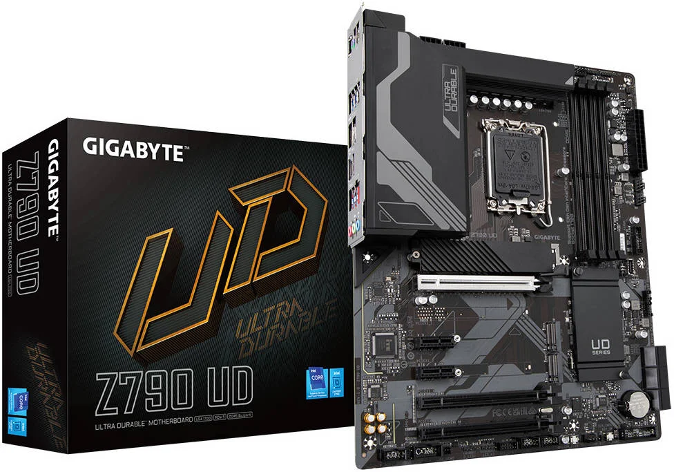 مادربرد GIGABYTE Z790 UD rev. 1.0 LGA1700 ATX، چیپست Intel Z790، 4 اسلات DDR5 DIMM، حداکثر حافظه 128 گیگابایت، LAN 2.5GbE، 1 اسلات PCI E 5.0 x16، 1 پورت HDMI1، 1 پورت DP، 1 اسلات M.2، USB-C 3.2/USB 2.0 | Z790-UD