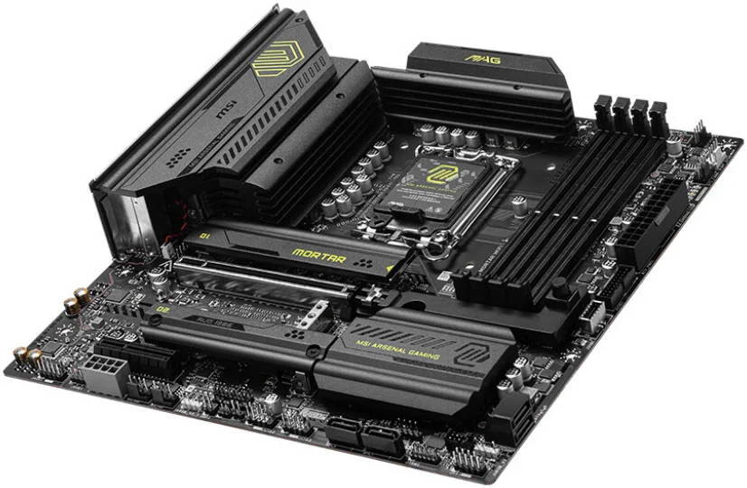 مادربرد MSI MAG B860M Mortar WiFi LGA 1851 Micro ATX، دارای 4 اسلات DDR5 UDIMM، حداکثر حافظه 256 گیگابایت، 1 اسلات PCI-E x16، 3 اسلات M.2، اتصال WiFi و BT، مشکی | 911-7E40-002 مادربرد MSI MAG B860M Mortar WiFi LGA 1851 Micro ATX، دارای 4 اسلات DDR5 UDIMM، حداکثر حافظه 256 گیگابایت، 1 اسلات PCI-E x16، 3 اسلات M.2، اتصال WiFi و BT، مشکی | 911-7E40-002