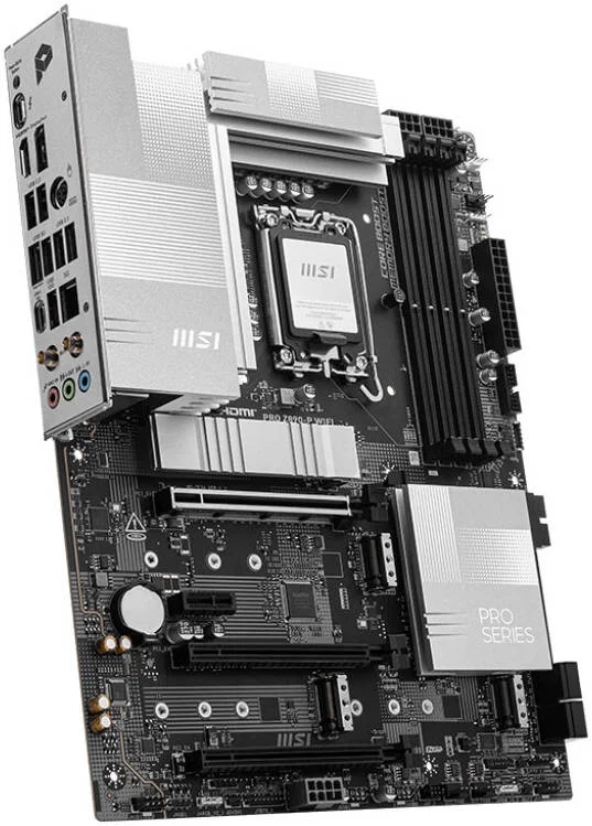 مادربرد MSI Pro Z890-P Wi-Fi LGA 1851 ATX، چیپست Intel Z890، 4 اسلات DDR5 UDIMM، حداکثر حافظه 256 گیگابایت، Wi-Fi 7 و BT 5.4، 3 اسلات PCI-E x16، 4 اسلات M.2، مشکی | 911-7E34-001 مادربرد MSI Pro Z890-P Wi-Fi LGA 1851 ATX، چیپست Intel Z890، 4 اسلات DDR5 UDIMM، حداکثر حافظه 256 گیگابایت، Wi-Fi 7 و BT 5.4، 3 اسلات PCI-E x16، 4 اسلات M.2، مشکی | 911-7E34-001