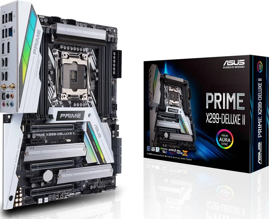 مادربرد ASUS Prime X299-Deluxe II، LGA2066 (Intel Core X-Series)، ATX DDR4، M.2 U.2، Thunderbolt 3، USB 3.1، با Dual Gigabit LAN، 802.11AC WiFi | 90MB0ZB0-M0EAY0