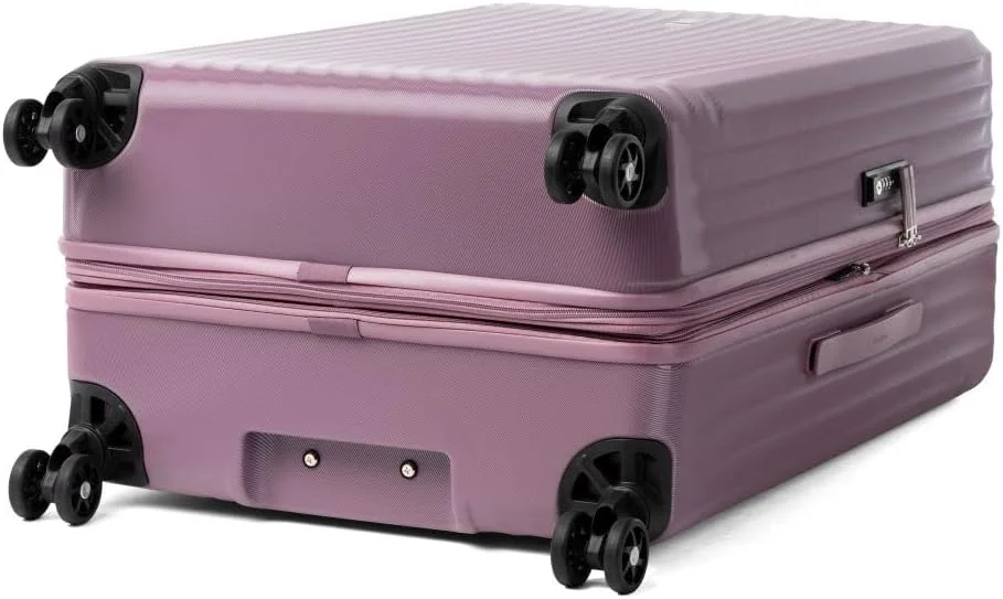 چمدان چرخشی بزرگ و جادار Travelpro Maxlite Air Hardside، صورتی ارکیده بنفش، سایز بزرگ 28 اینچ، چمدان جادار Maxlite Air Hardside، 8 چرخ چرخشی، پلی کربنات سبک وزن