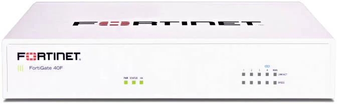 فایروال Fortinet FortiGate-40F، دارای 3 پورت 1000Base-T RJ-45 / FortiLink RJ-45 / 1000Base-T RJ-45 (WAN / DMZ) / رابط های Console RJ-45 / USB 3.0 Type A، توان عملیاتی 1 گیگابیت بر ثانیه IPS، سفید | FG-40F-BDL-950-12