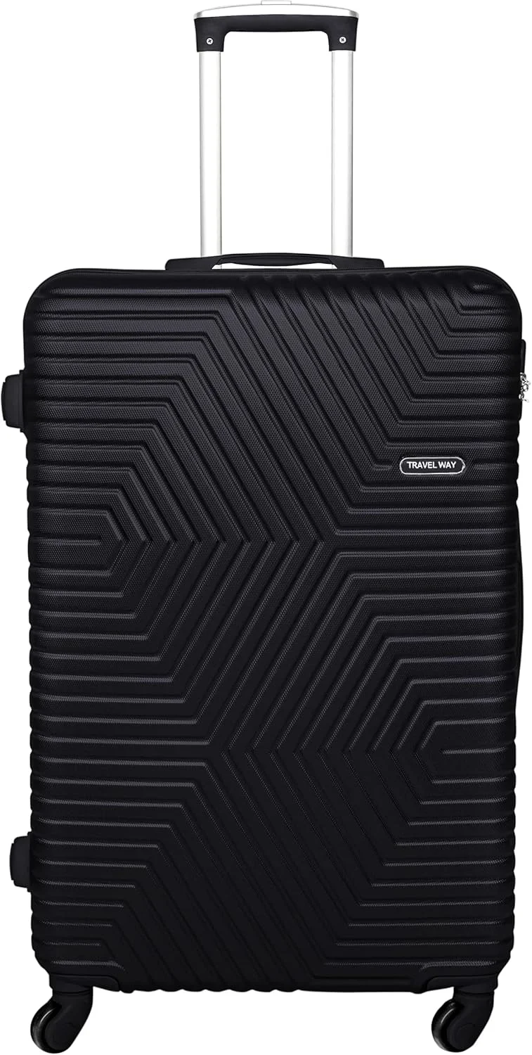 چمدان بزرگ و سبک وزن - بدنه سخت و بادوام، سایز ۳۲ اینچ، مناسب برای سفرهای یونیسکس | ABS بسیار بزرگ با ۴ چرخ گردان (سایز ۳۲ اینچ (۸۲ سانتی متر)، مشکی)