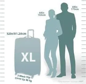 چمدان بزرگ و سبک وزن - بدنه سخت و بادوام، سایز ۳۲ اینچ، مناسب برای سفرهای یونیسکس | ABS بسیار بزرگ با ۴ چرخ گردان (سایز ۳۲ اینچ (۸۲ سانتی متر)، مشکی)