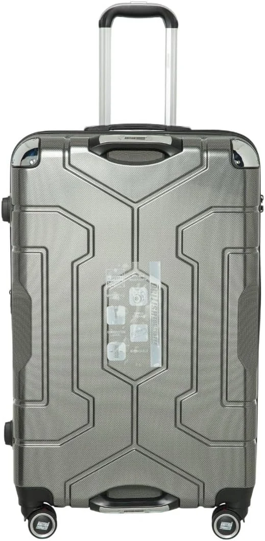 چمدان کابین ۲۰ اینچی | چمدان سخت ABS با لایه قابل افزایش | چمدان سبک وزن با چرخ های چرخشی ۳۶۰ درجه و دسته تلسکوپی - (خاکستری تیره)