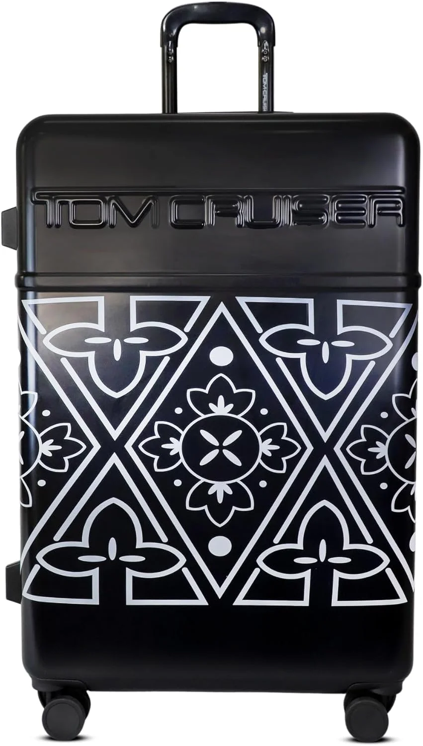 چمدان چرخ‌دار سخت 28 اینچی ویژن مشکی - چمدان بادوام ABS+PC، چمدان مسافرتی سبک وزن با چرخ‌های اسپینر بی‌صدا