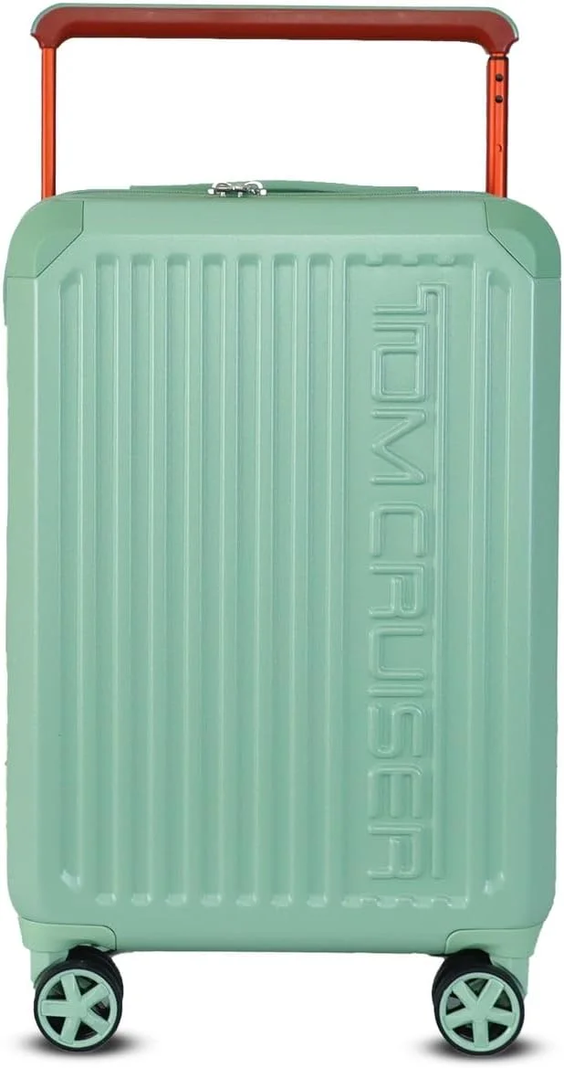 ترولی سخت بدنه پهن 20 اینچی سبز – چمدان بادوام ABS+PC، چمدان مسافرتی سبک وزن با 8 چرخ گردان