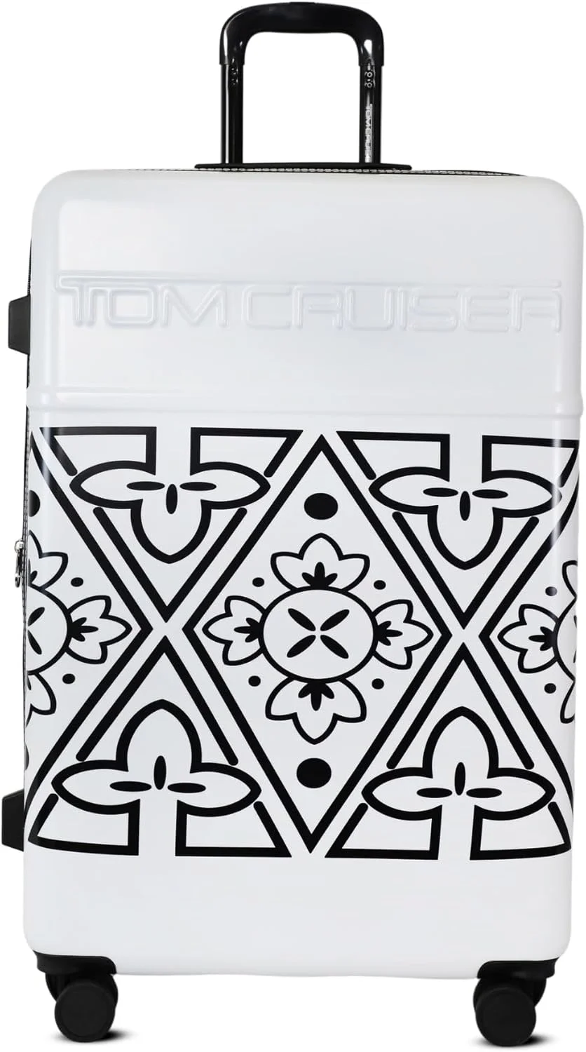 ترولی سخت 24 اینچی ویژن سفید – چمدان بادوام ABS+PC، چمدان مسافرتی سبک وزن با چرخ های اسپینر بی صدا