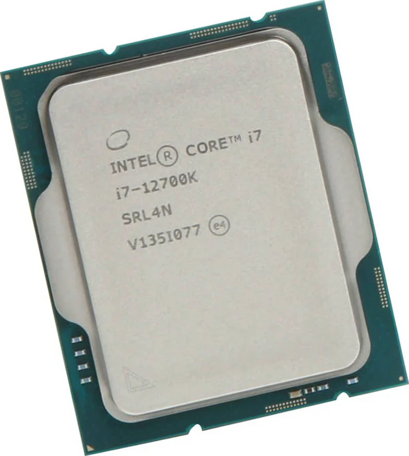 پردازنده نسل دوازدهم اینتل Core i7-12700K LGA 1700، حافظه دو کاناله DDR5-4800، سرعت کلاک هسته P 3.6 گیگاهرتز، حافظه کش 25 مگابایت، آنلاک برای اورکلاک، Tray | i7-12700K