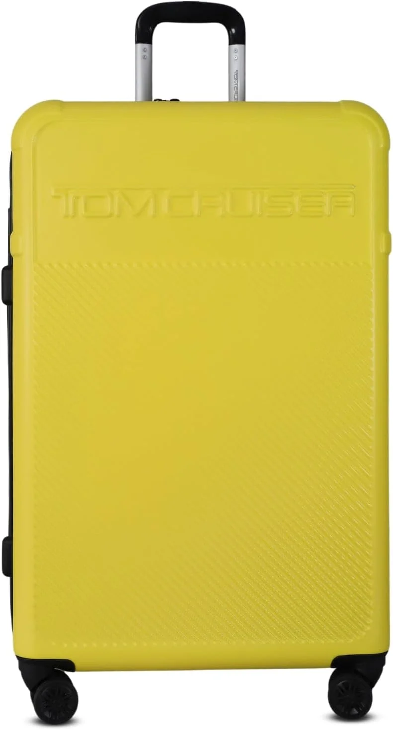 چمدان چرخدار سخت 20 اینچی زرد رنگ – چمدان بادوام ABS+PC، چمدان مسافرتی سبک وزن با چرخ های اسپینر بی صدا